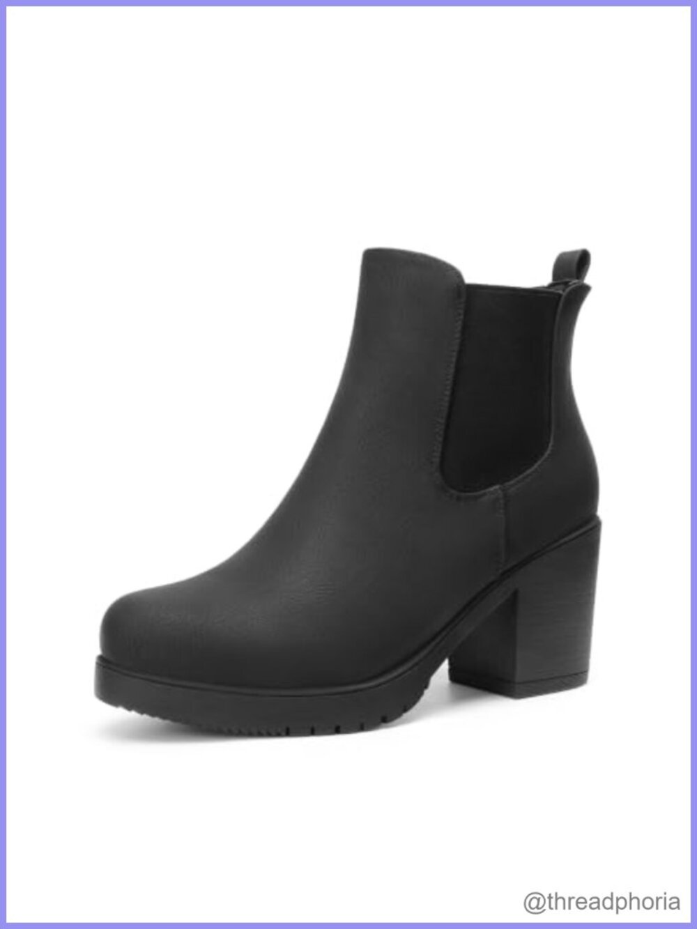 Women's Chelsea Ankle Boots Faux Suede Block Heel Booties